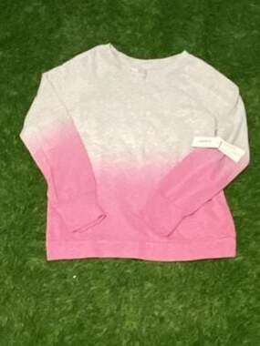 Silverwear Ombre Dip Dye Crewneck Long Sleeve Pullover Sweatshirt